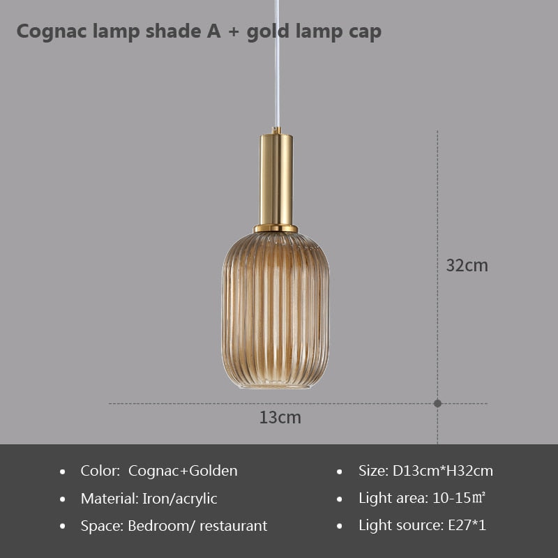 Wad Nordic Colorful Glass Pendant Light