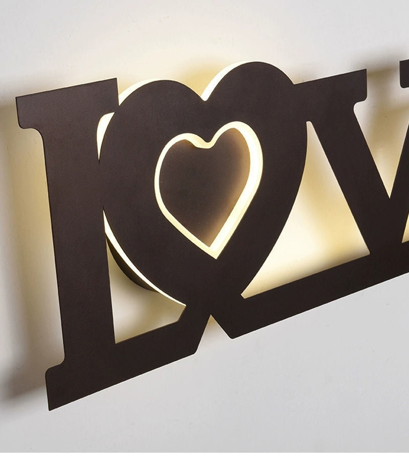 GRN HOME-FAMILY-LOVE Logo Creative Modern Acrylic Wall Lamp