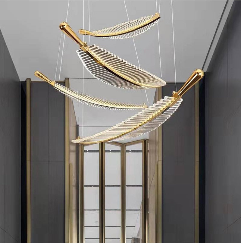 Ylk Feather Design LED Chandelier