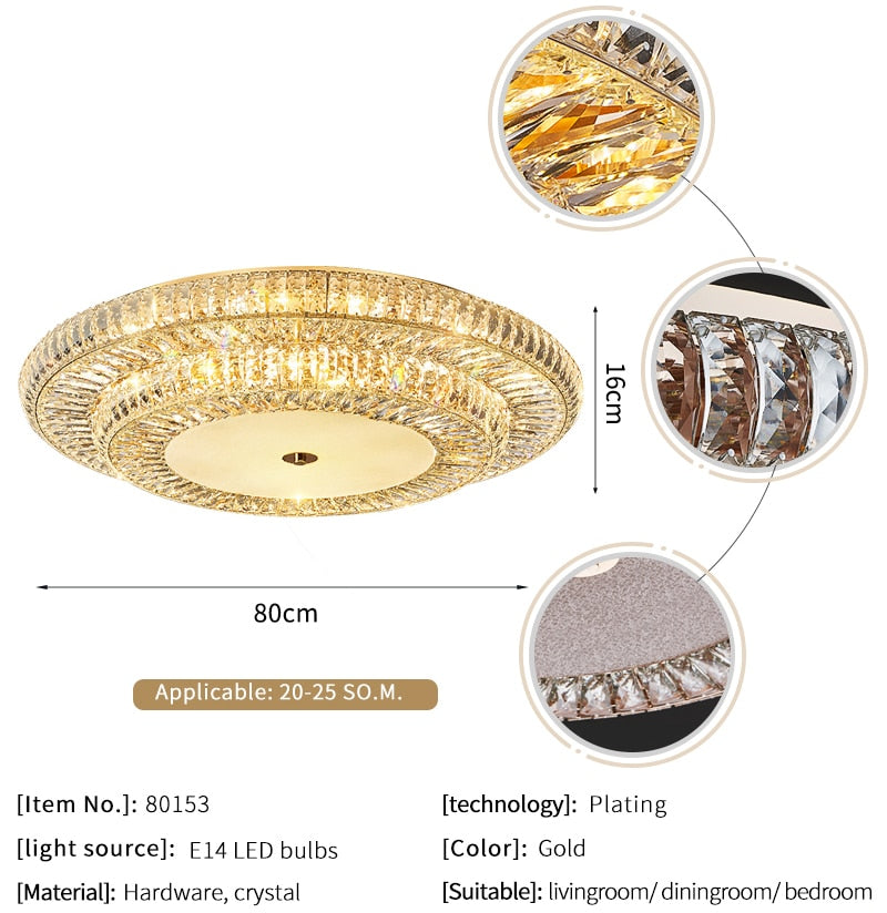 Ylk Valeria Crystal Chandelier Light