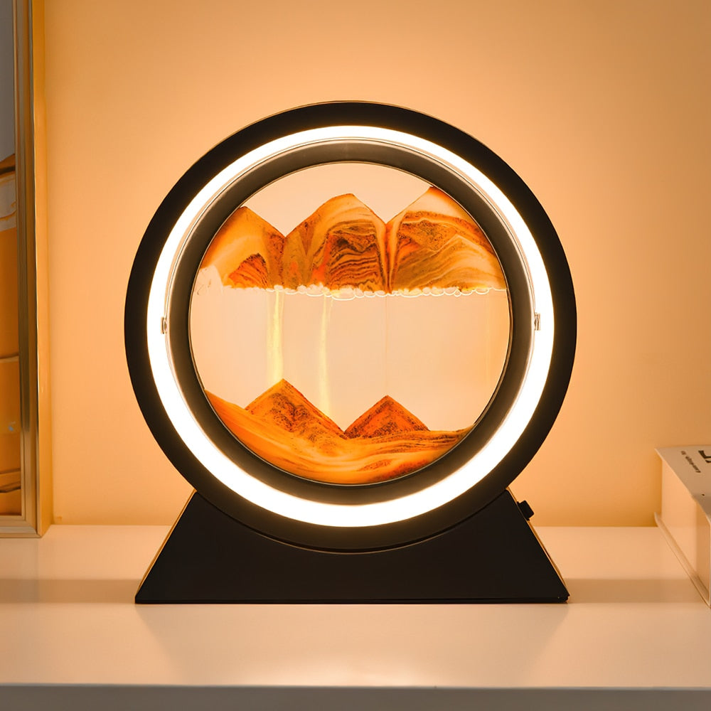 PQ 360° Rotate LED Sand Painting Night Lights