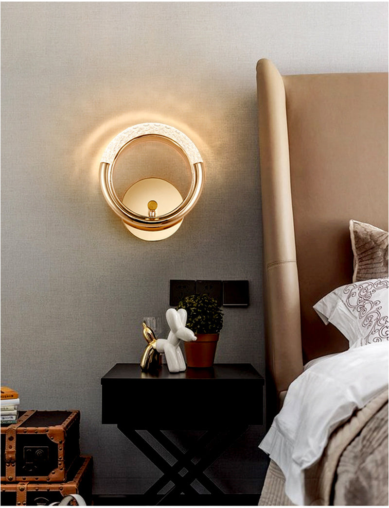 LYF Miraa Oval/Round Crystal Modern LED Wall Lamp
