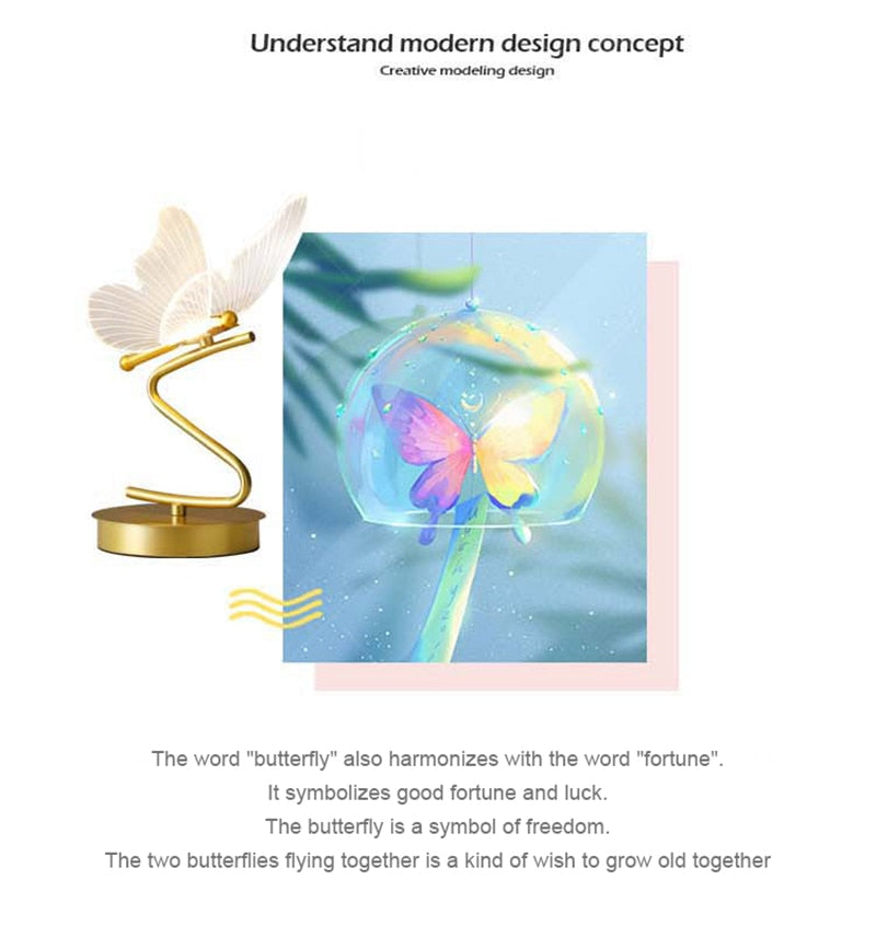 LYF Butterfly Nordic LED Table Lamps