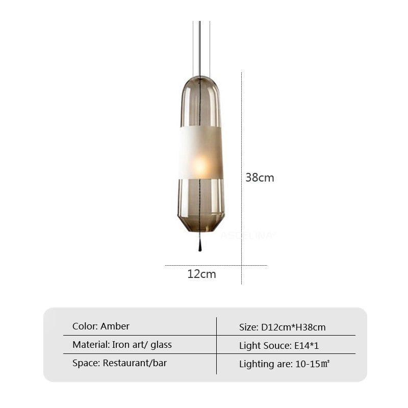 Wad Modern Glass Light Pendant Lamp
