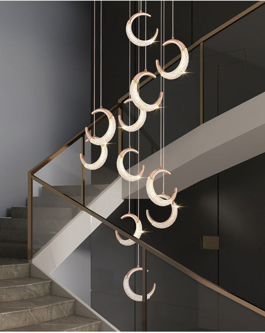 Ylk Half-Moon Modern LED Chandelier
