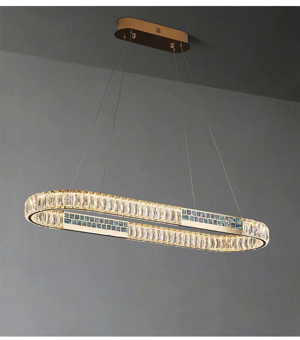 MAK Wall/Pendant Chandelier Luxury Hanging Lights Polished Shell High-end Ring Design