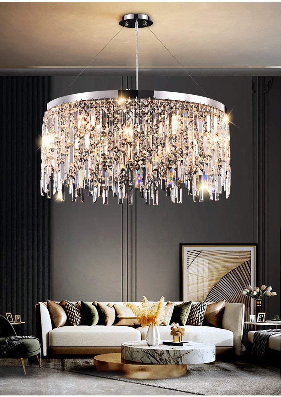 Ylk Violet Crystal Chandelier Decor