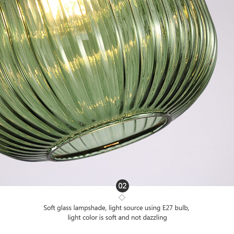 Wad Nordic Colorful Glass Pendant Light