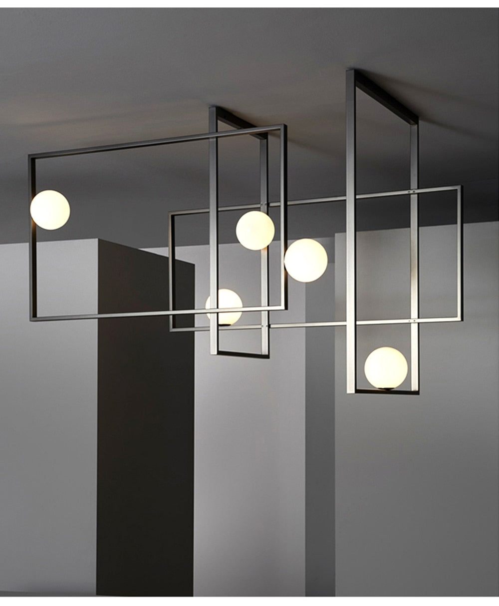 Mak Rectangle Modern Artistic Ceiling Light