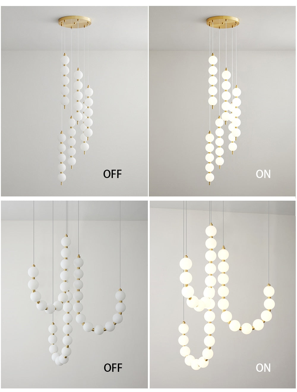 Mak Modern White Ball Pendant Light