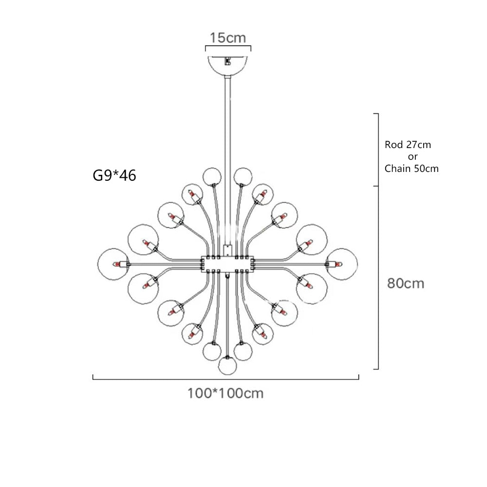 Olga Chandelier Minimalist Pendant Light