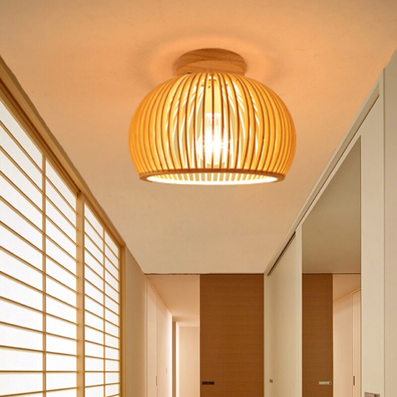 Oud Modern Bamboo Wood Ceiling Light