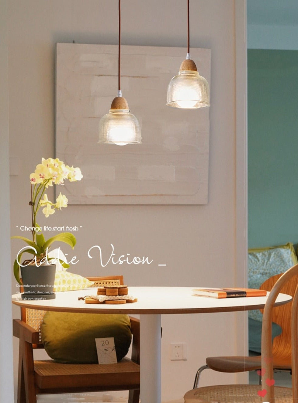 Wad Nordic Glass Pendant Lamp