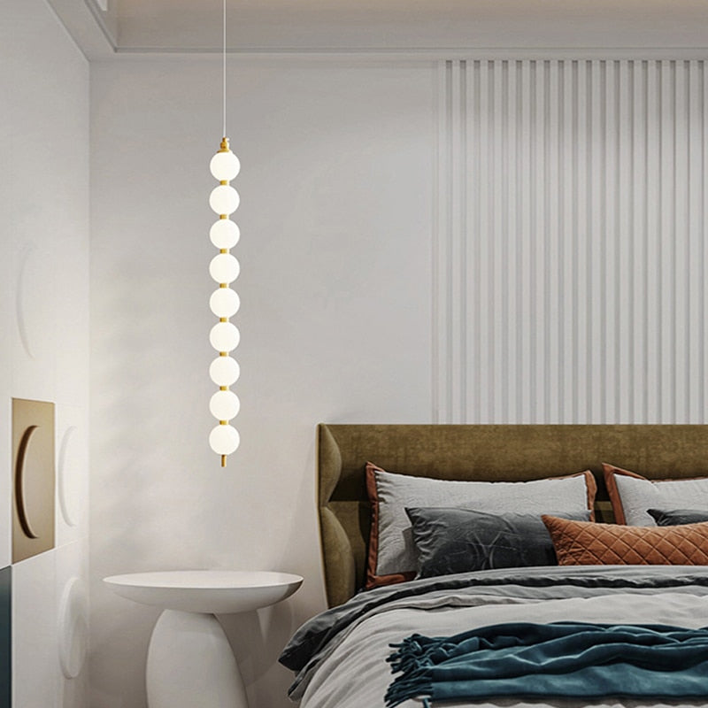 Mak Modern White Ball Pendant Light