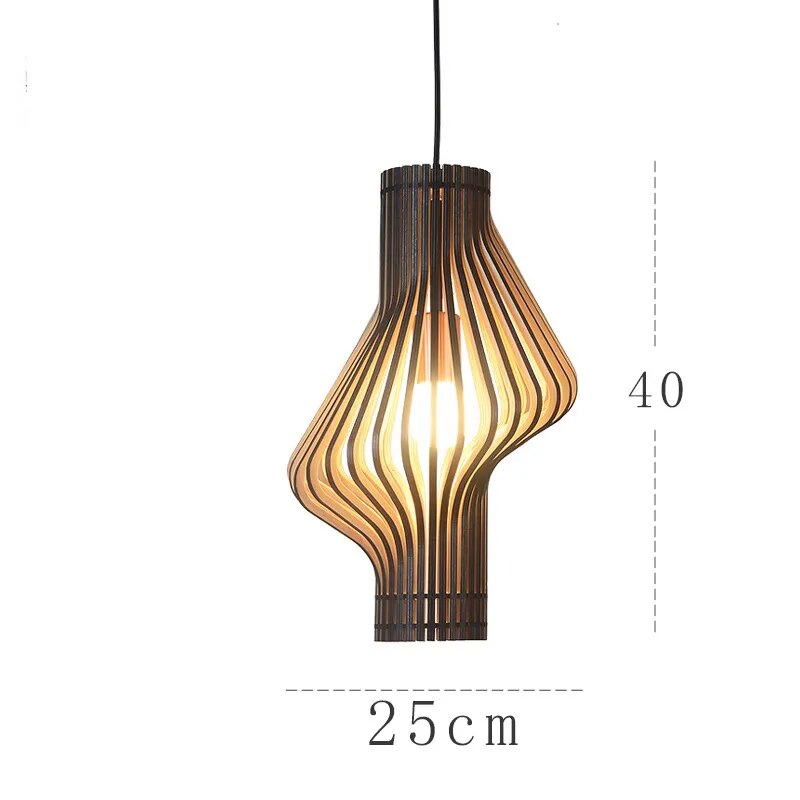 Nordic Wooden Cage Chandelier Birdcage Pendant Lights