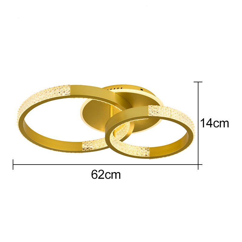 Indoors Ahsan - Gold Black Circle Rectangular Chandeliers Ceiling Lights