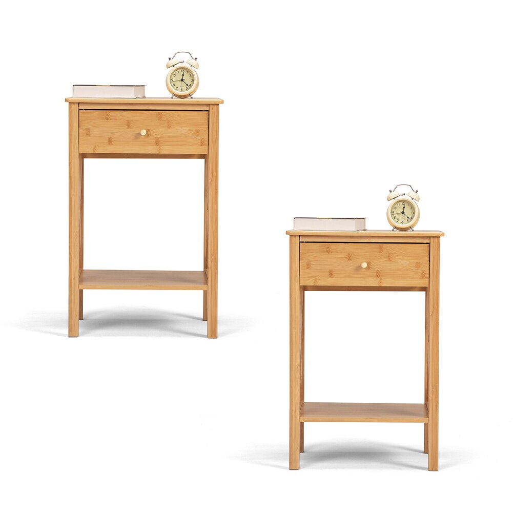 Vilfrid - Bedside Cabinets Wood Cabinet Small Nightstand Set of 2