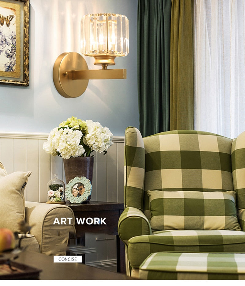 BAN Briony Crystal LED Wall Lamp