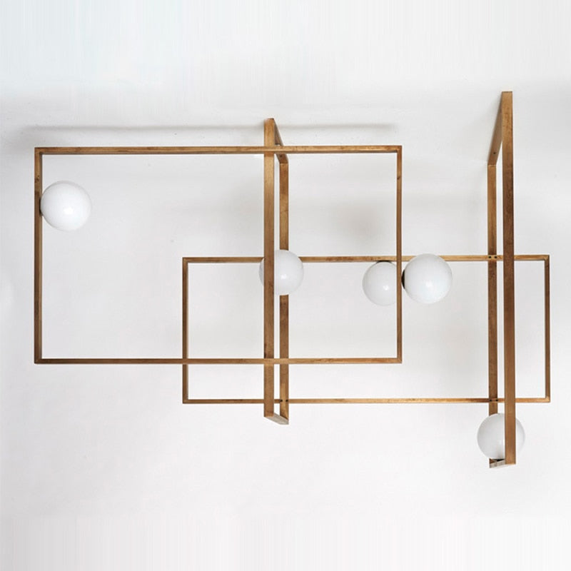 Mak Rectangle Modern Artistic Ceiling Light