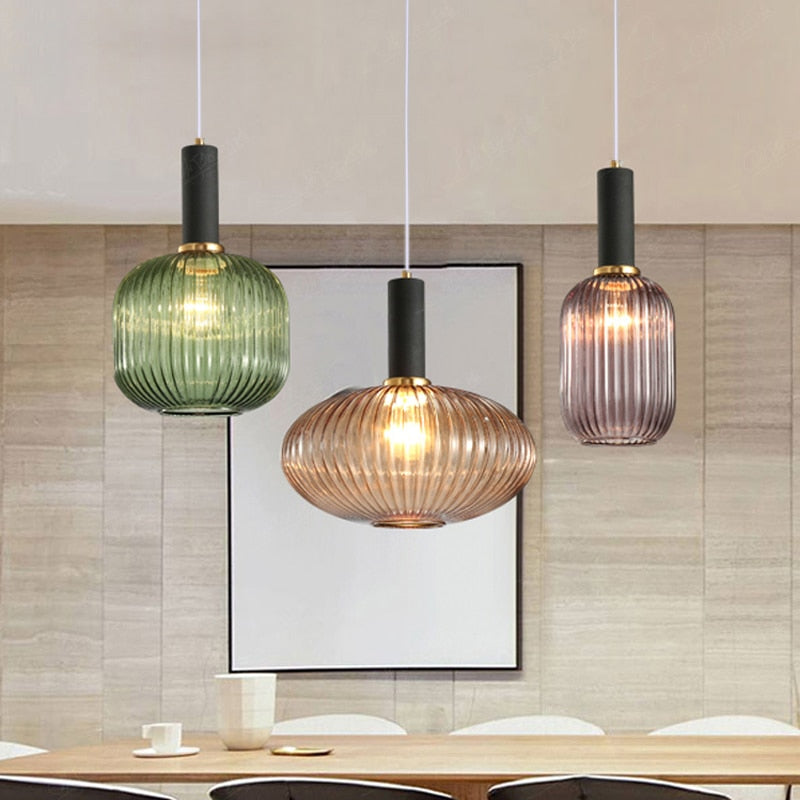 Wad Nordic Colorful Glass Pendant Light