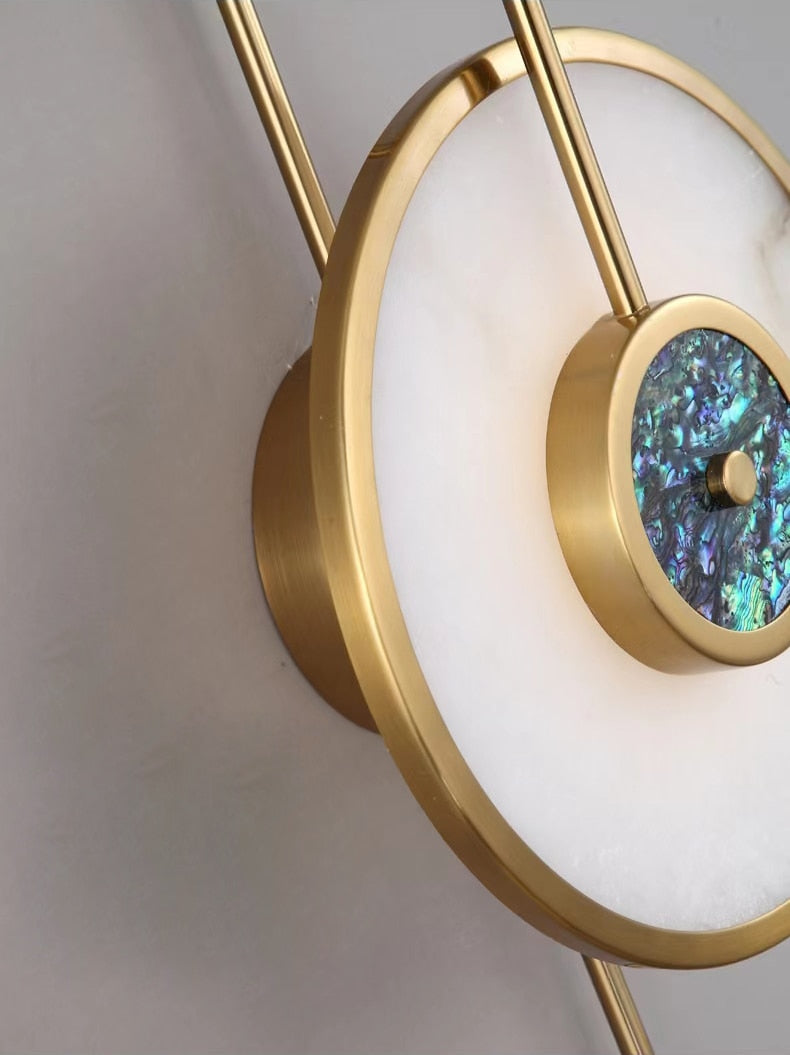 Oud Nordic Round Marble Sconce