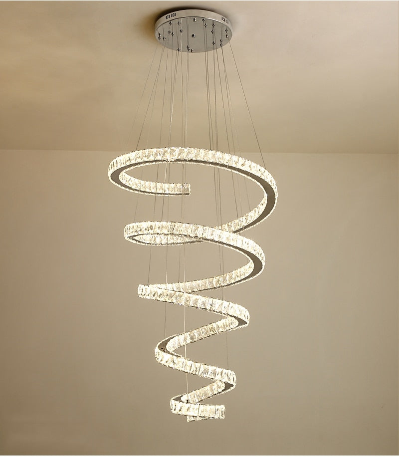 Ylk Famina Long Spiral Chandelier