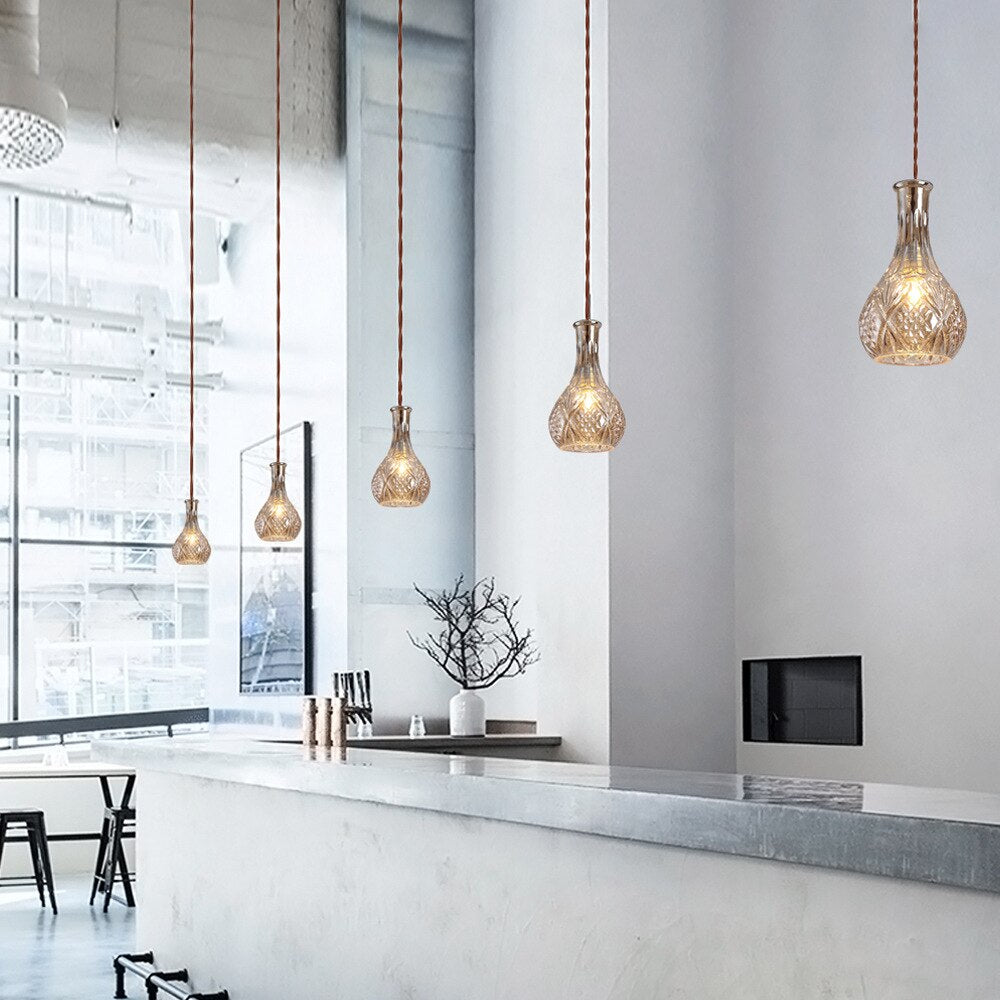 HEN Aegea Retro Glass Lampshade Pendant Lights