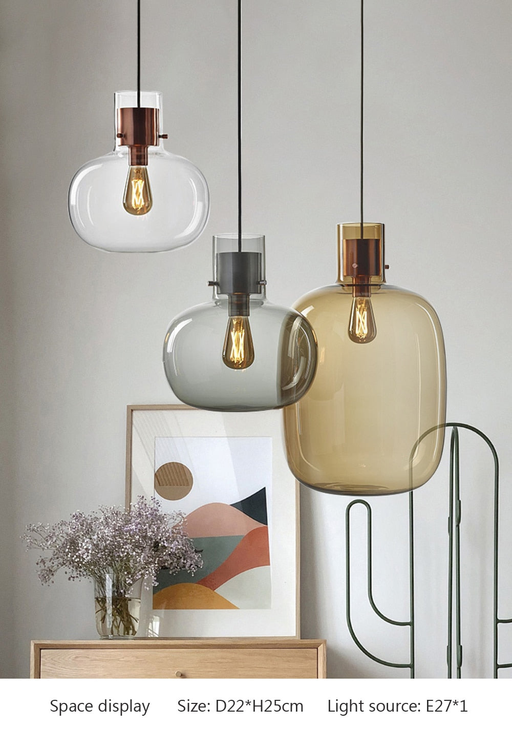 Wad Jar Vintage LED Pendant Light