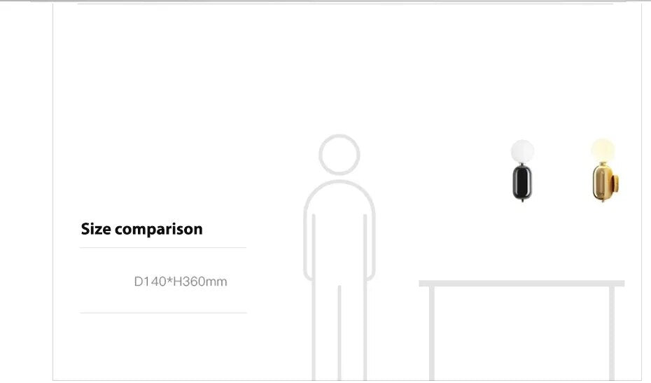 Thort Modern Style Luxury Black/Gold Metal Sconces