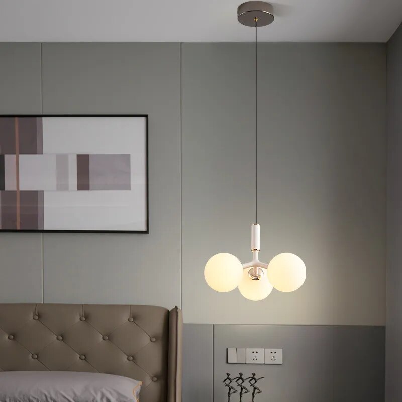 Nordic Modern and Minimalist Magic Bean 9 White Glass