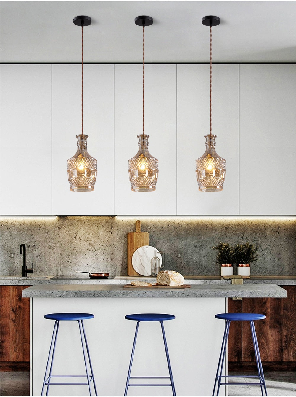 HEN Aegea Retro Glass Lampshade Pendant Lights