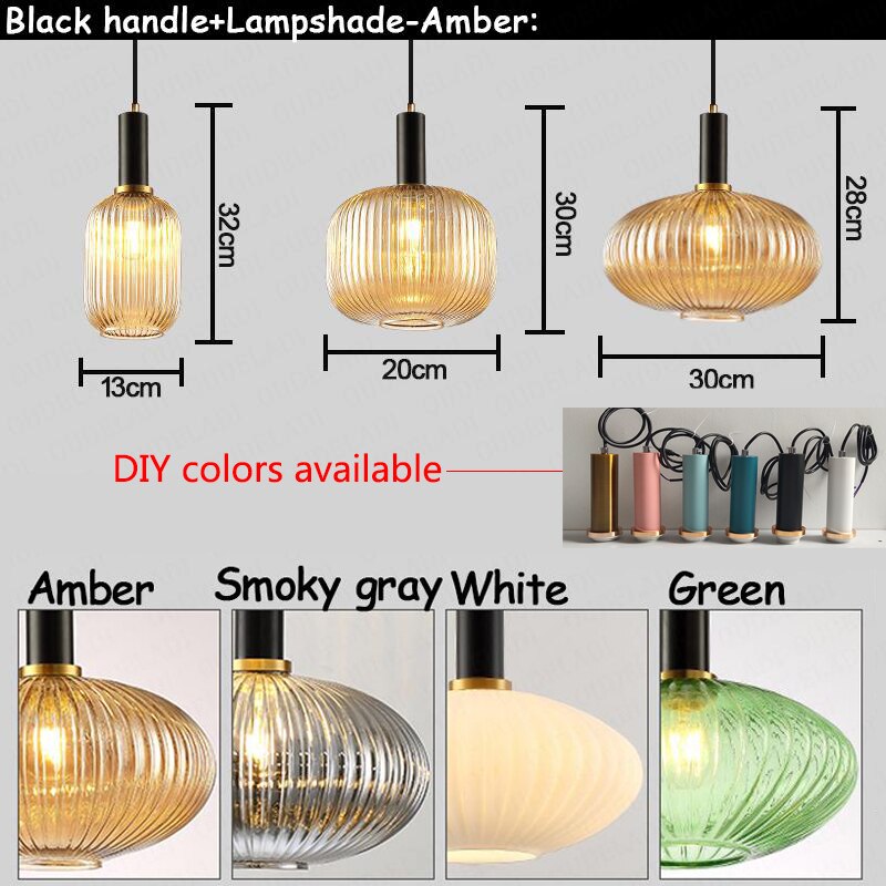Oud Azura Nordic Glass Pendant Lights