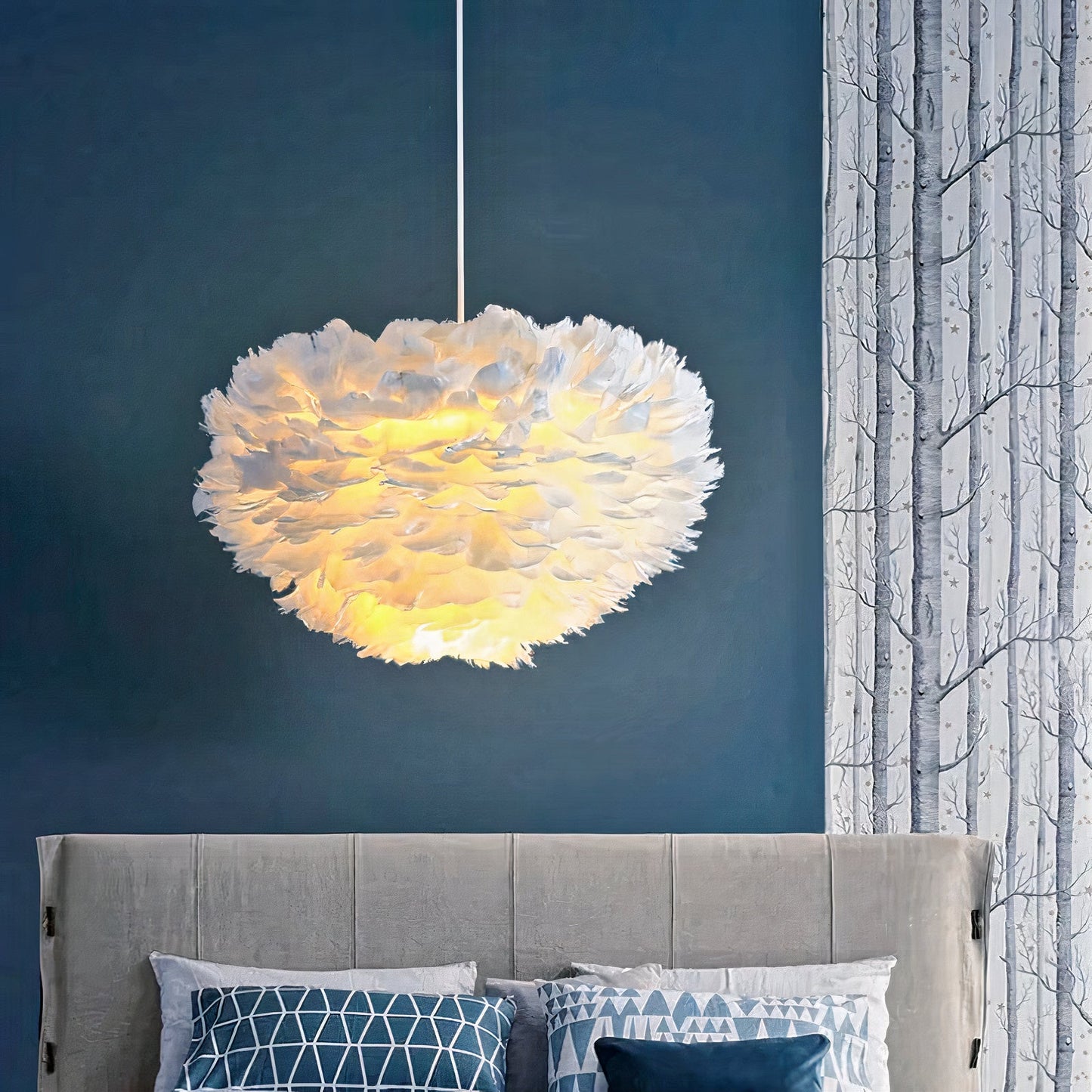 IIS Silki Feather Pendant Light Hanging Ceiling Light