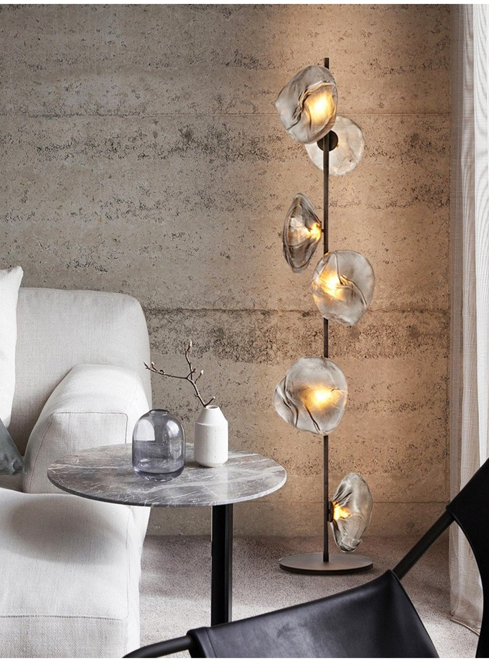 MAK Table/Floor/Stand Cloud Artistic Floor Lamps Glass LED Lighting Gray Nightlight