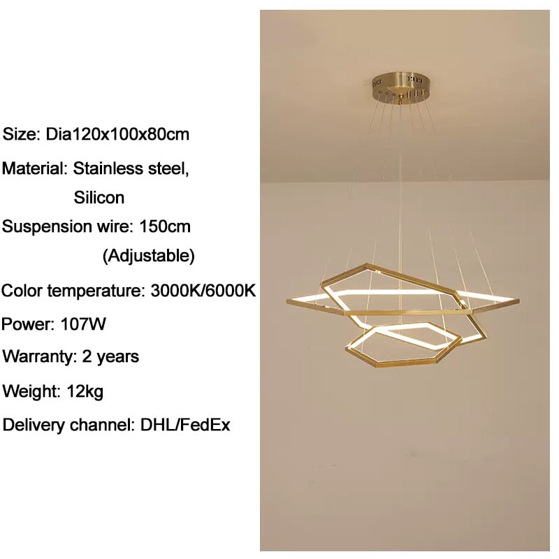 Ylk Hexagon Home Decor Light Fixture