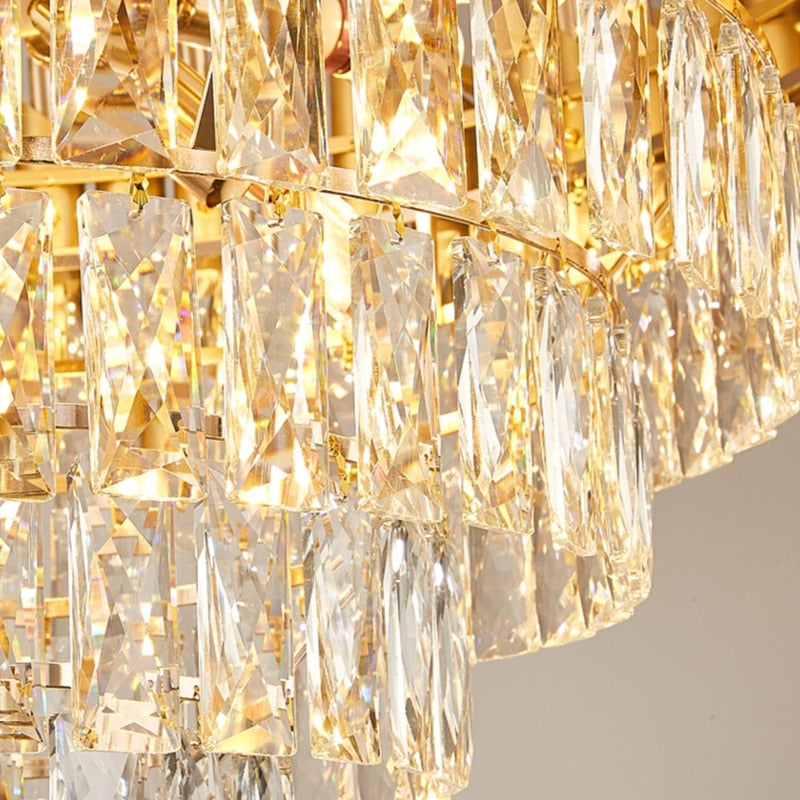 Ylk Black/Gold Zivah Crystal Chandelier