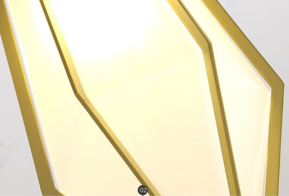 IIS Nordic Diamond Glass Golden Ceiling Hanging Lamp