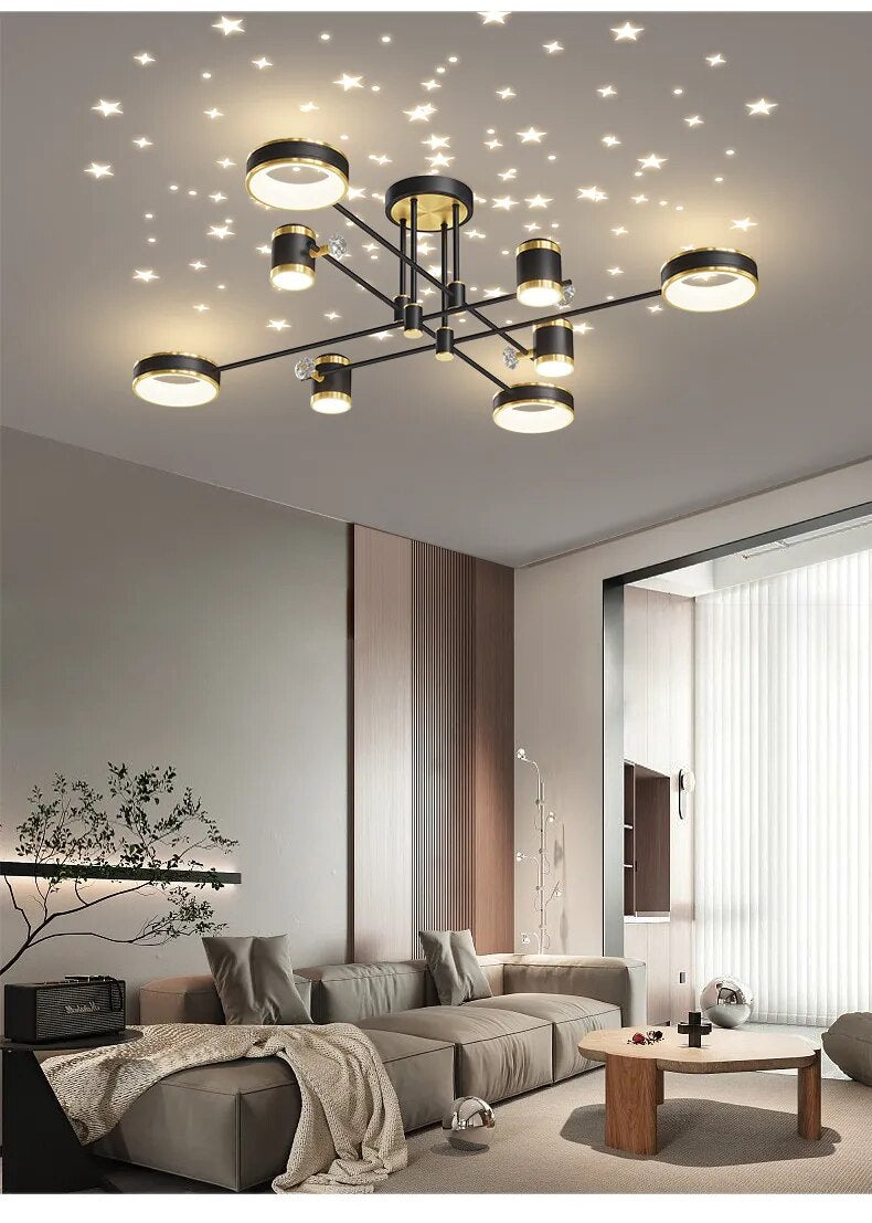 Nordic Starry Ceiling Chandelier Light