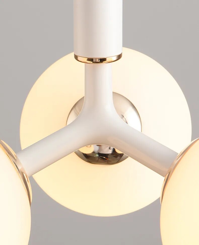 Nordic Modern and Minimalist Magic Bean 9 White Glass