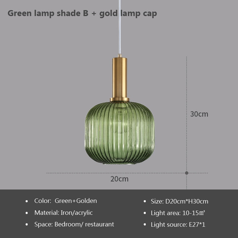 Wad Nordic Colorful Glass Pendant Light