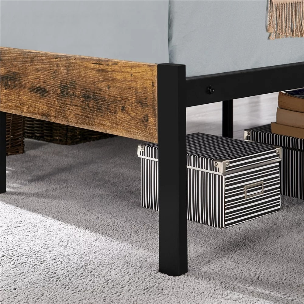 Stig - Nordic Wooden Bed Frame Queen Bed Frame with Storage