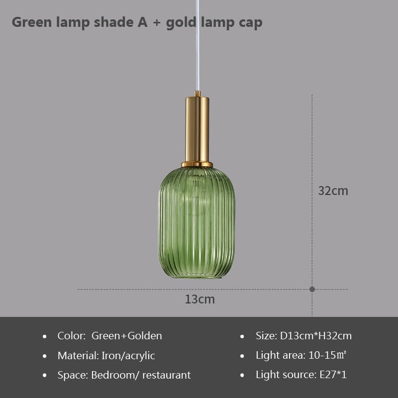 Wad Nordic Colorful Glass Pendant Light