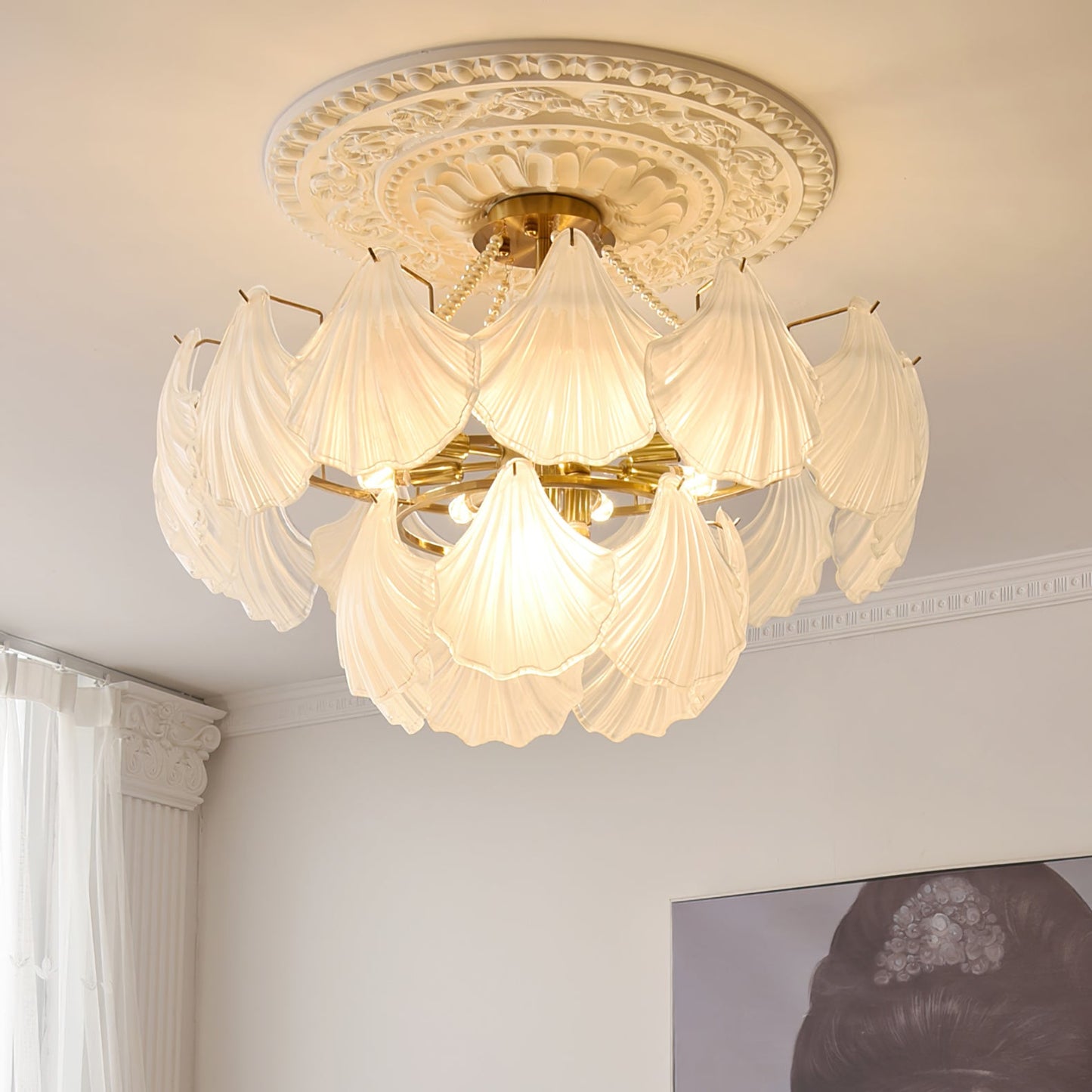 Scallop Shell Chandelier