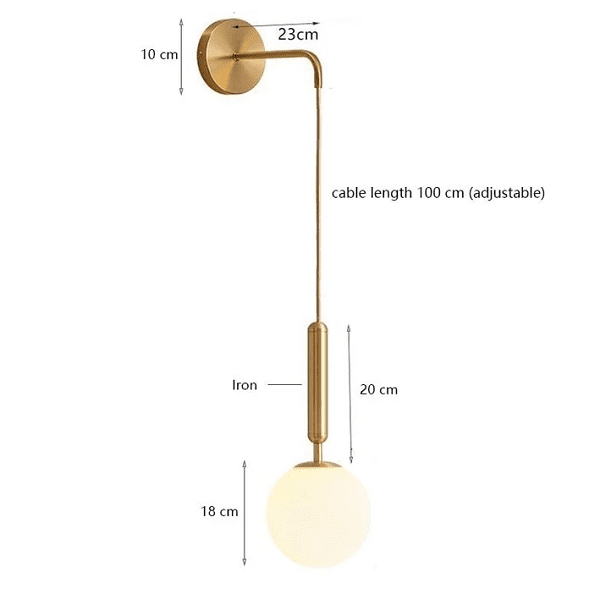 Scandinavian - Modern Glass Ball Wall Lamp