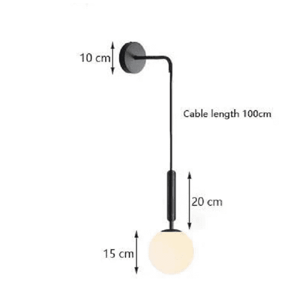 Scandinavian - Modern Glass Ball Wall Lamp