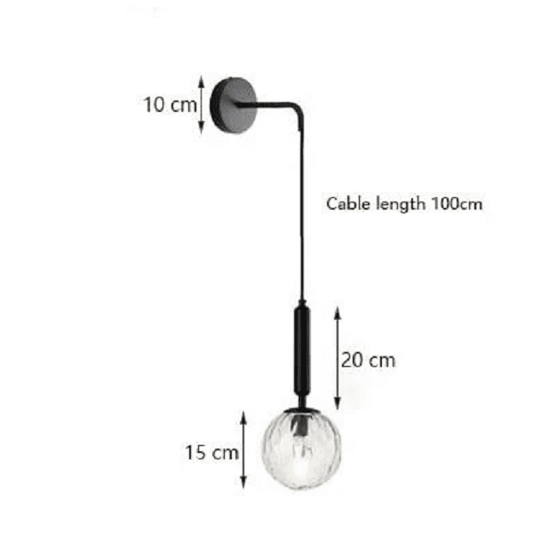 Scandinavian - Modern Glass Ball Wall Lamp