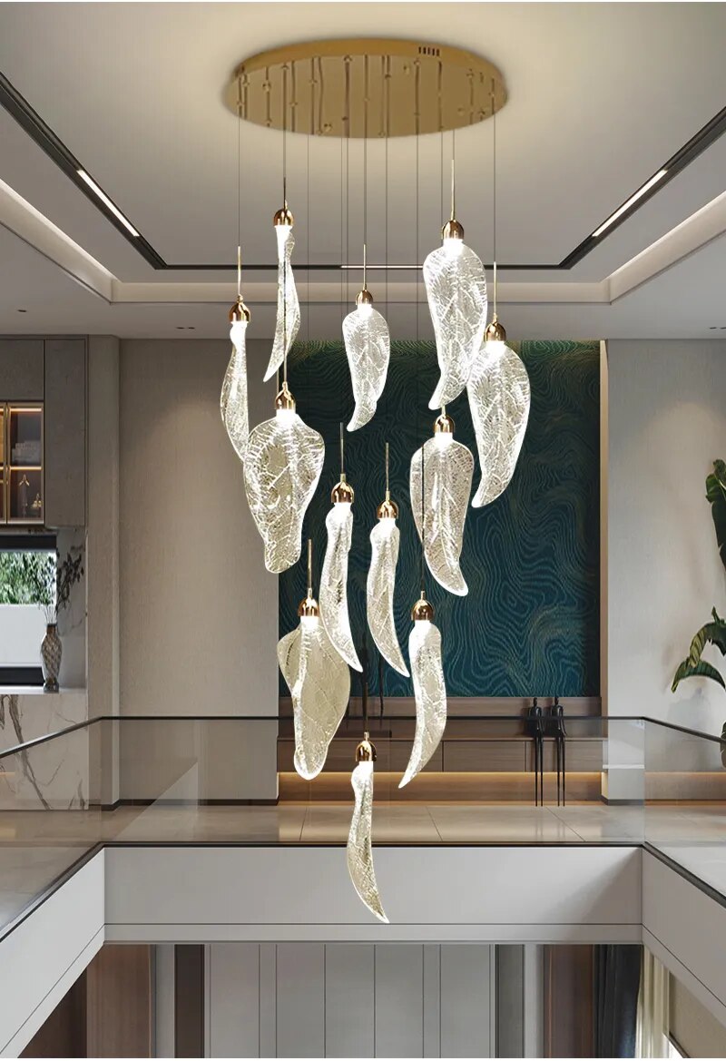 Ylk Crystal Leaf LED Chandelier