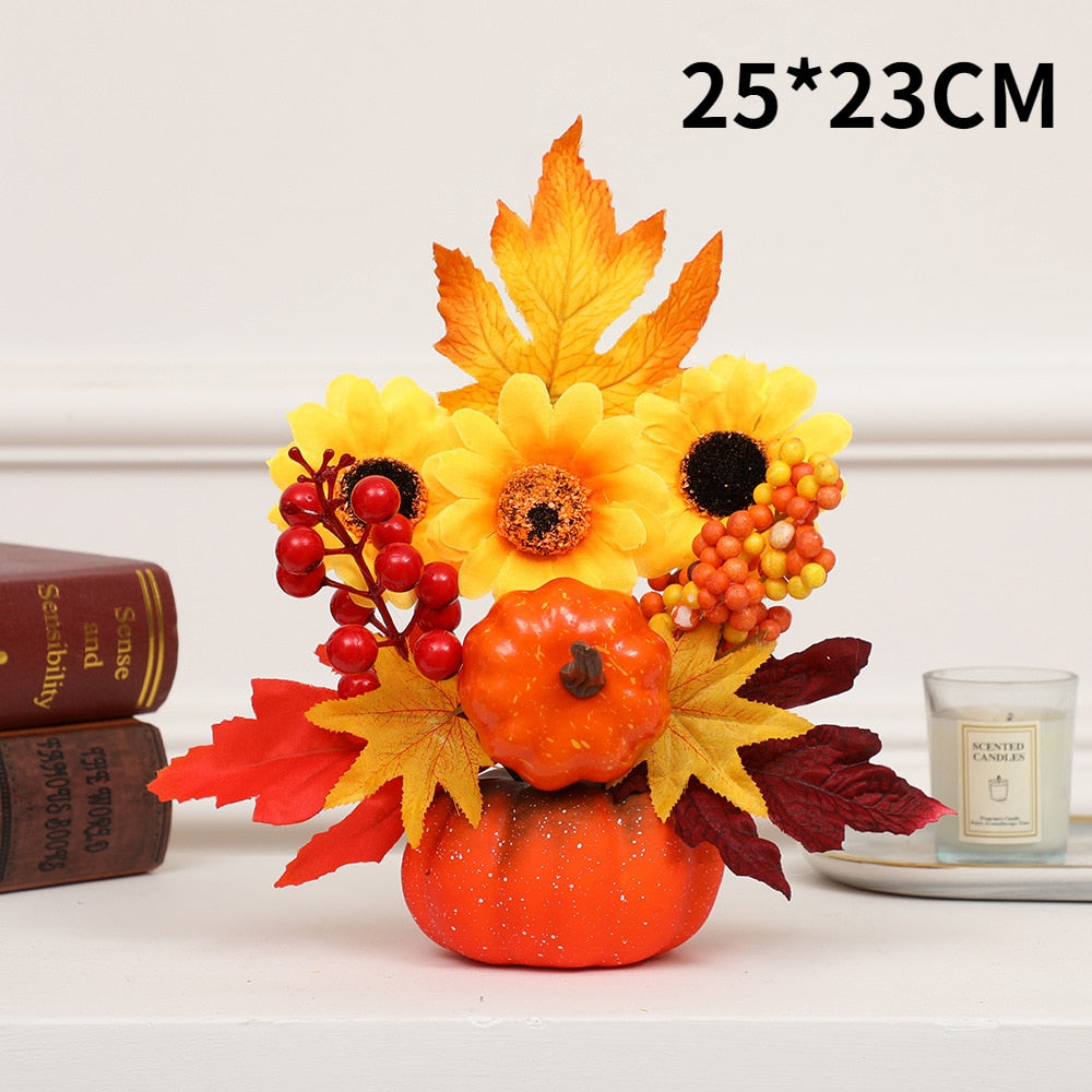 Hakon - Artificial Pumpkin Sunflower Ornament Fall Decor Sale Bedroom Decor Fall Home Decor Fall Decor 2023