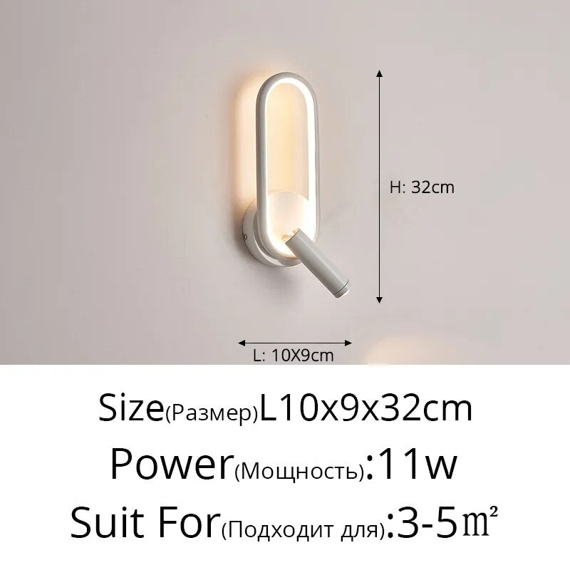 Touch Sensor Rotatable Spotlight Modern LED Wall Lights