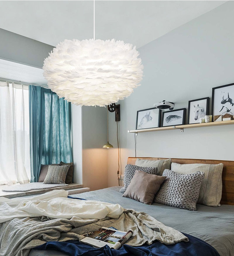 IIS Silki Feather Pendant Light Hanging Ceiling Light